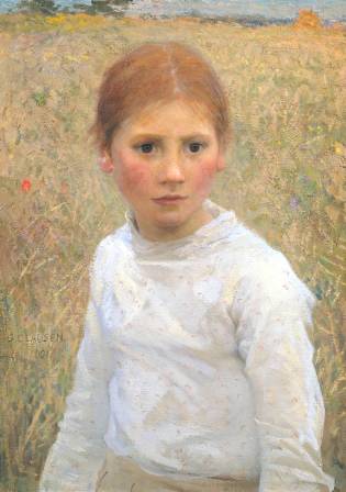 Brown Eyes 1891 Sir George Clausen 1852-1944 Presented by C.N. Luxmoore 1929 http://www.tate.org.uk/art/work/N04484